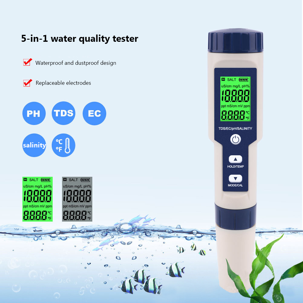 Marine Test Kit - Digital Chlorine Meter PH Tester 5