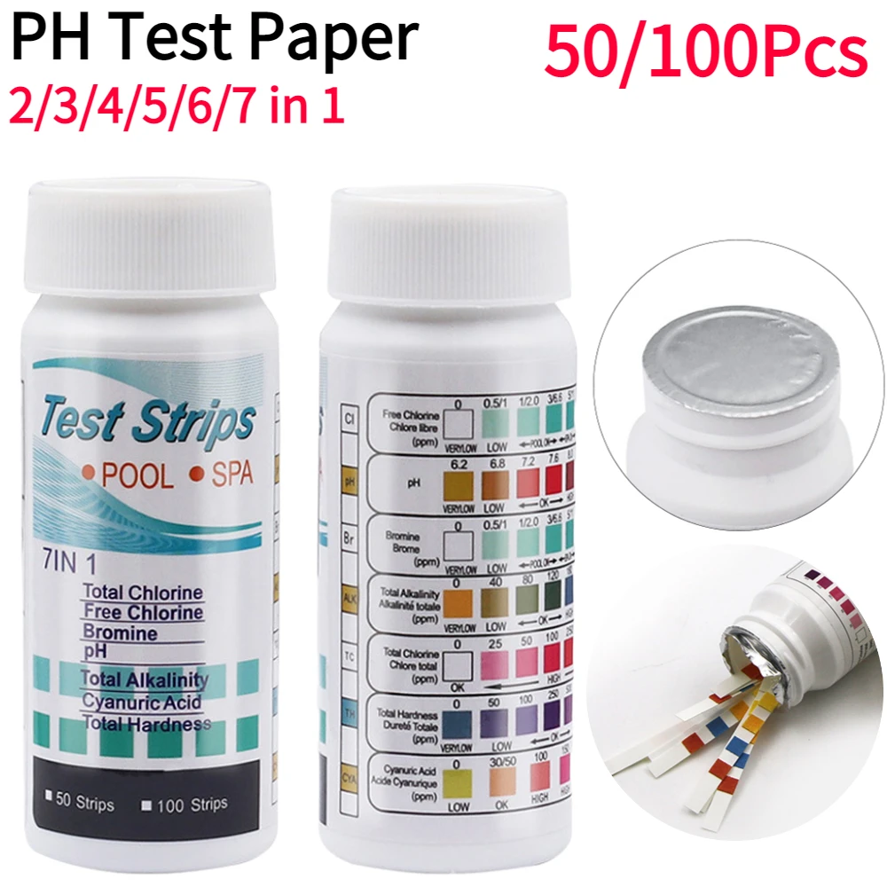 Marine Test Kit - 50/100Pcs 3/4/5/6/7 in 1 Swimming Pool
