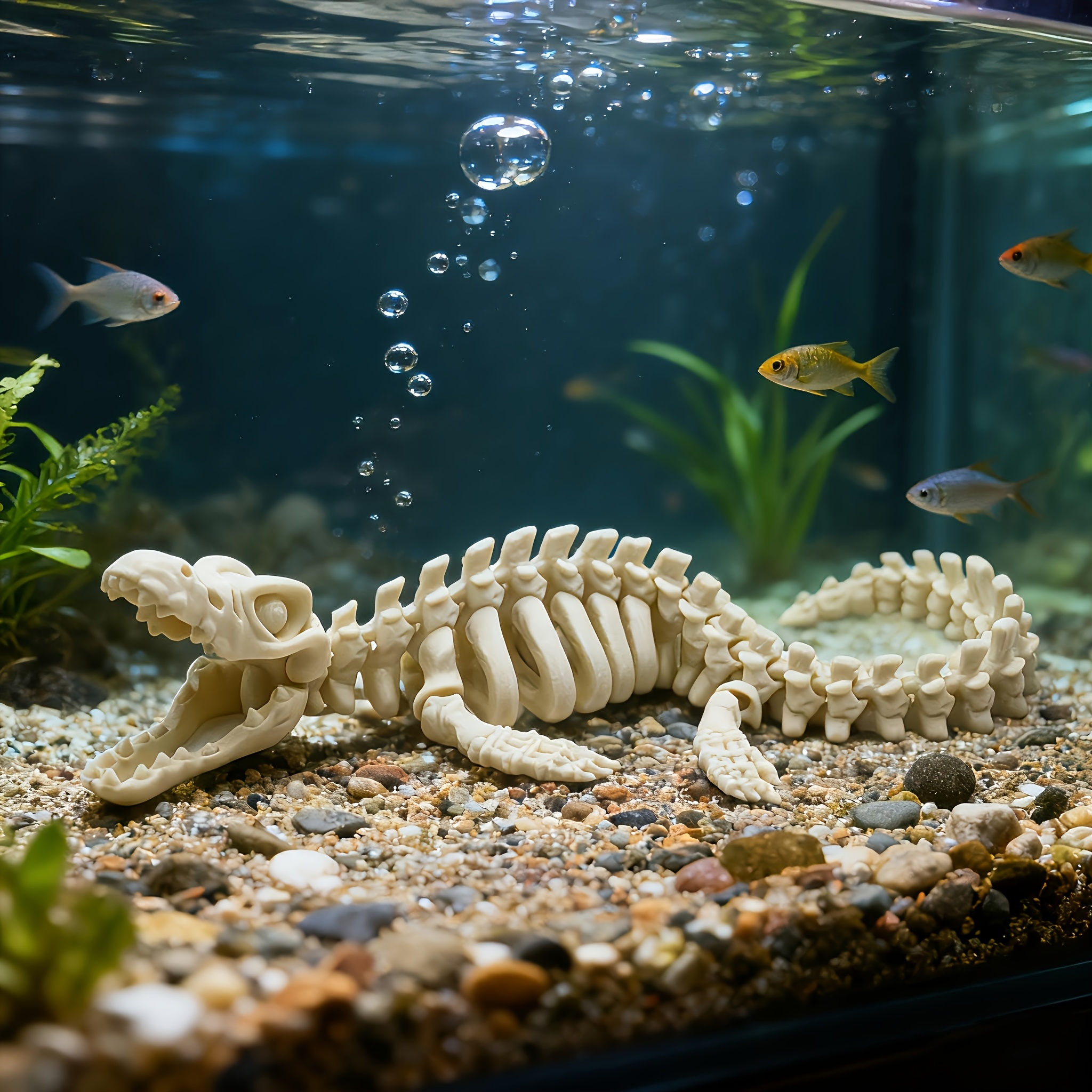 1pc Realistic mosasaur skeleto – Marine Aquarium Used recenzja i cena