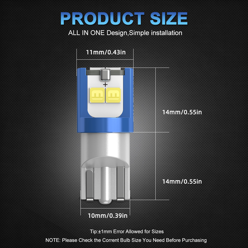 10x 194 168 T10 LED W5W LED Bu – Actinic Blue Led recenzja i cena