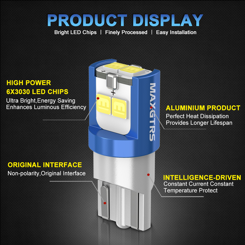 10x 194 168 T10 LED W5W LED Bu – Actinic Blue Led recenzja i cena