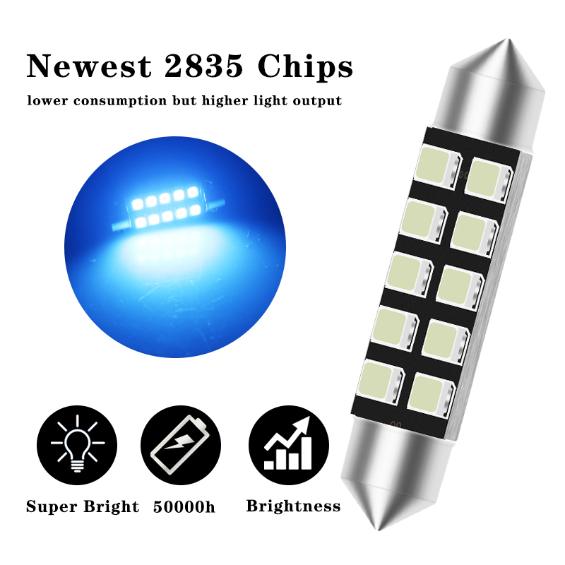 2pcs led C5W light festoon 31m – Actinic Blue Led recenzja i cena