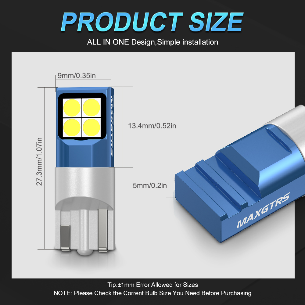 2x T10 LED Lamp W5W 168 194 LE – Actinic Blue Led recenzja i cena