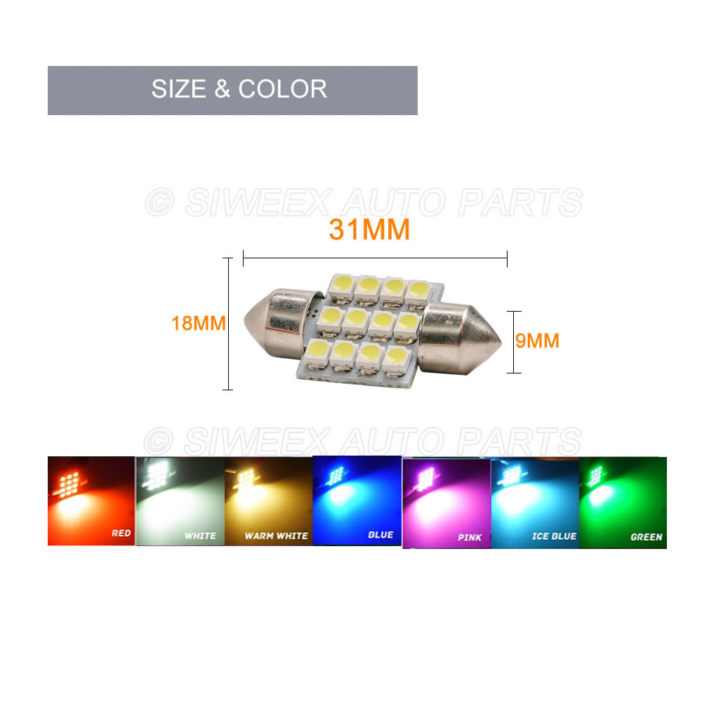 31mm 3528 1210 SMD 12 LED Car  – Actinic Blue Led recenzja i cena
