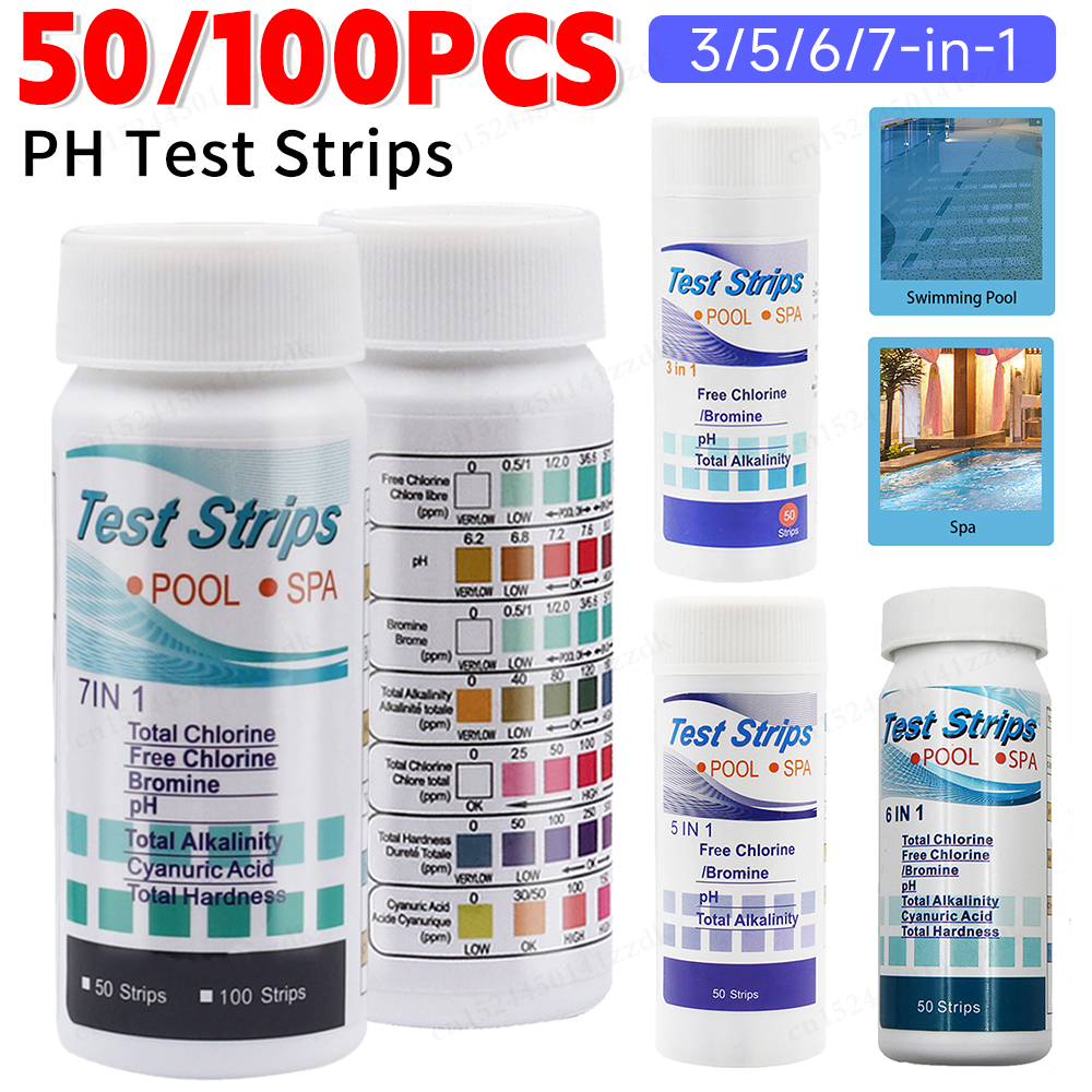 50/100pcs 3/5/6/7 in 1 Swimmin – Marine Test Kit recenzja i cena