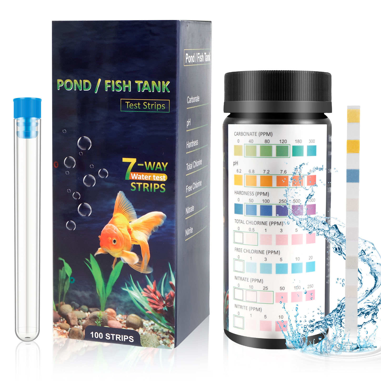100Pcs 7 in 1 Aquarium Test St – Marine Test Kit recenzja i cena
