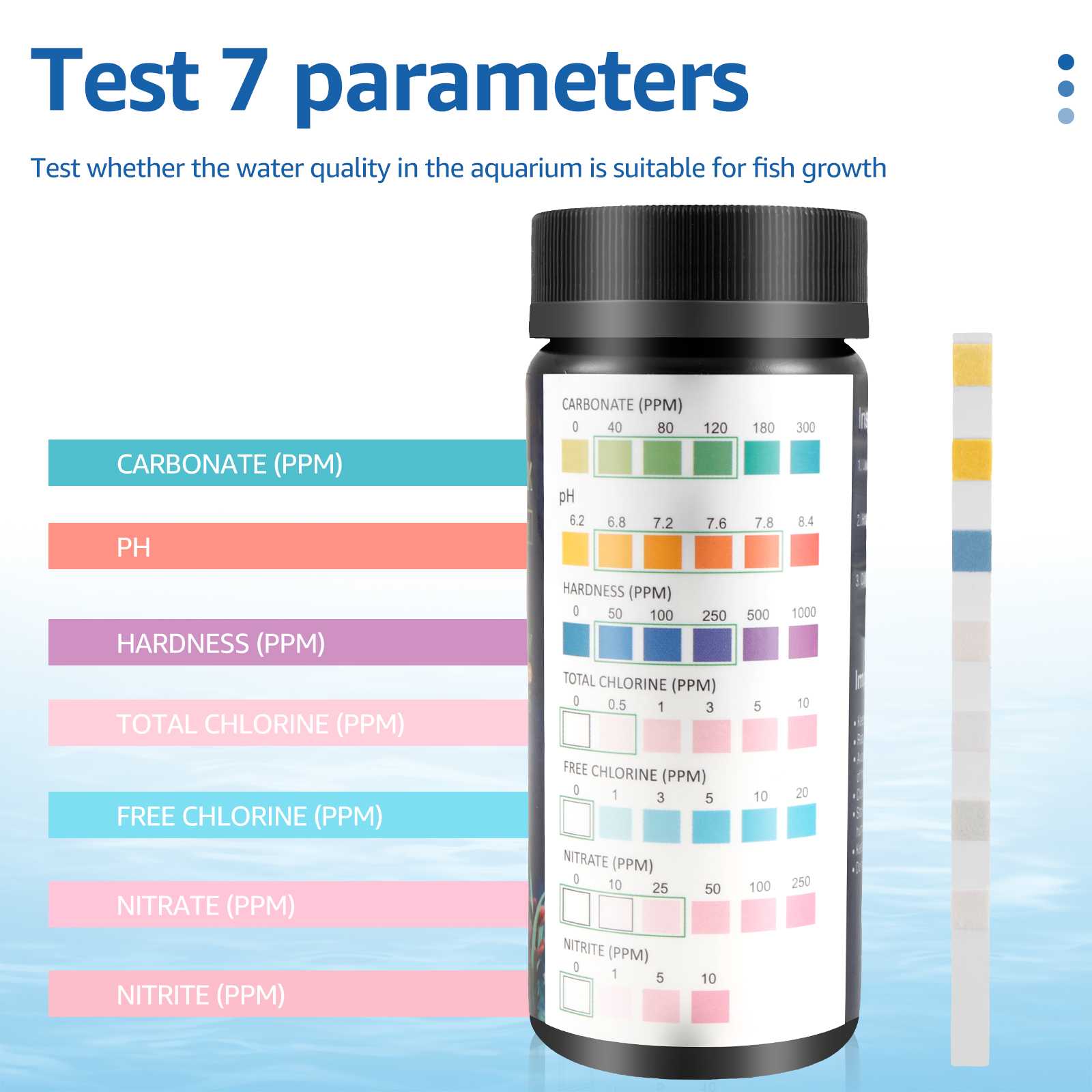 100Pcs 7 in 1 Aquarium Test St – Marine Test Kit recenzja i cena